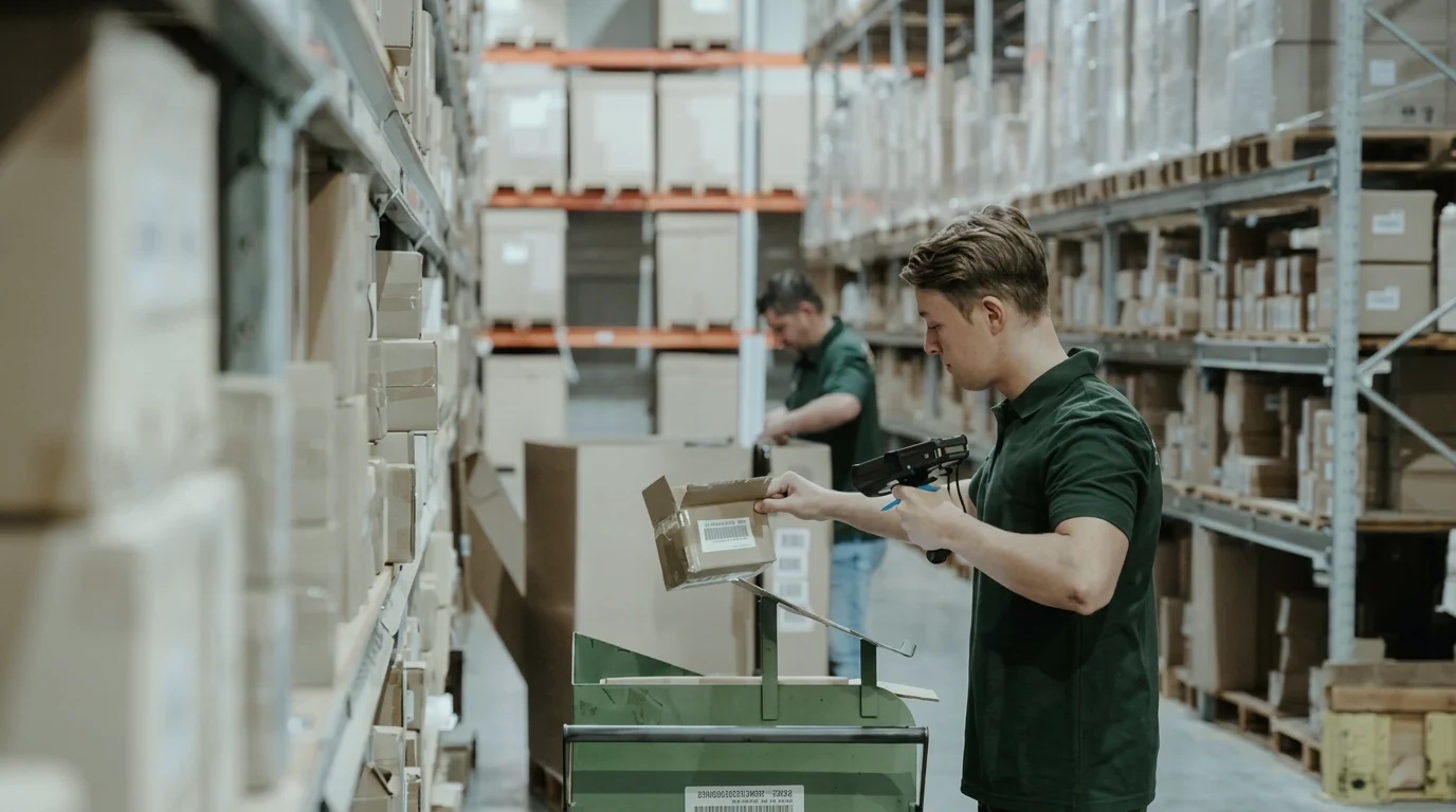 Logistics team coordinating warehouse operations
